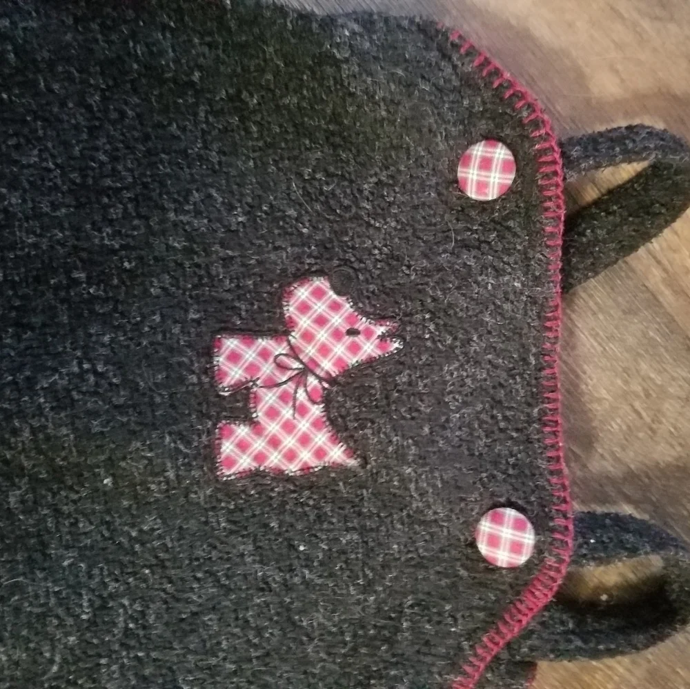Simply Basic Scottie dog sweater suspender dress